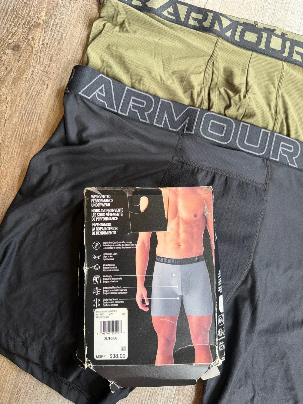 Under Armour | Men’s Boxer Briefs - Black & Olive